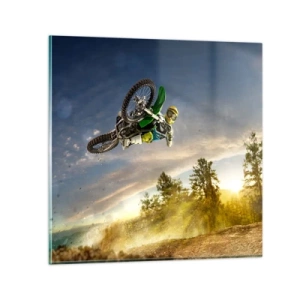 Tablou pe sticlă - Porniți emoțiile! - 50x50 cm