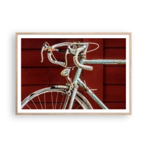 Poster în ramă de stejar deschis - Creat pentru victorie - 100x70 cm