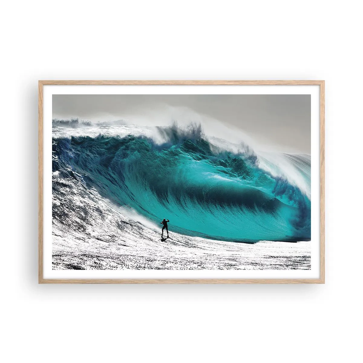 Poster în ramă de stejar deschis - Provocare acceptată - 100x70 cm