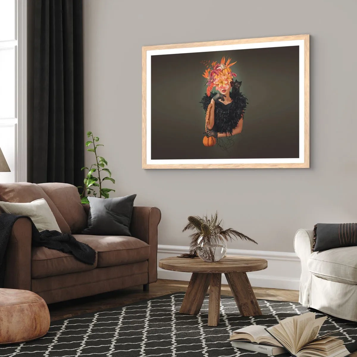 Poster în ramă de stejar deschis - Magia vrăjitoarei - 70x50 cm