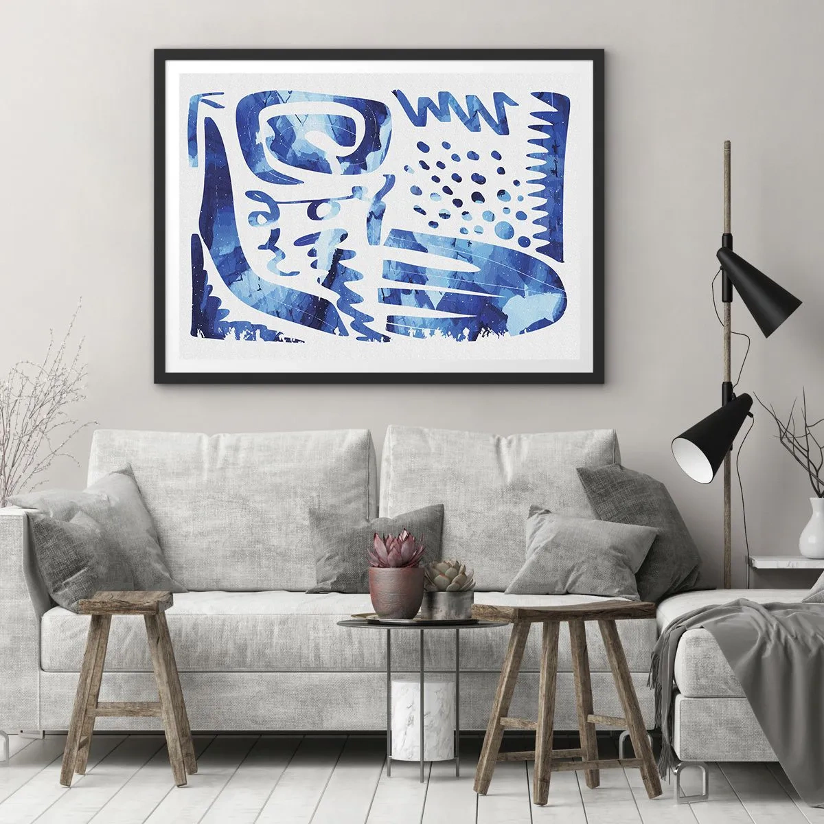 Poster în ramă neagră - Înapoi la rădăcini - 70x50 cm