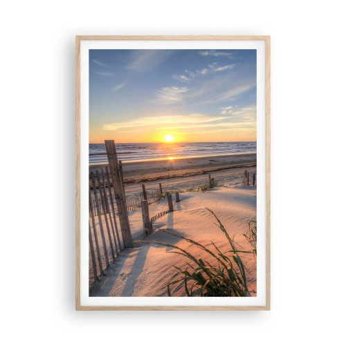 Poster în ramă de stejar deschis - Strălucirea și umbra vântului - 70x100 cm