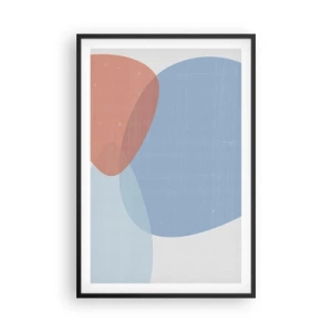 Poster în ramă neagră - Relații pastelate - 61x91 cm