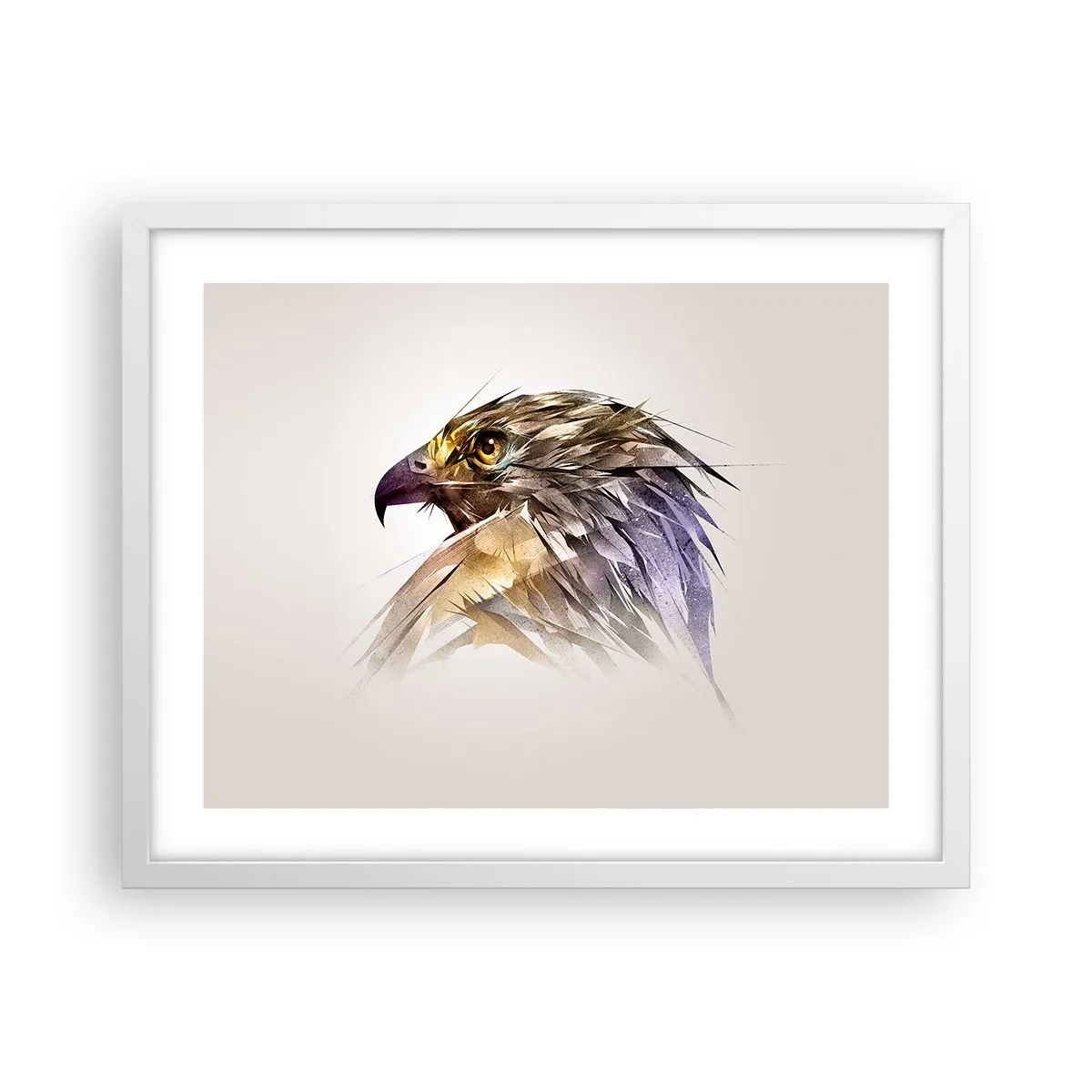 Poster în ramă albă - Portretul unui războinic - 50x40 cm