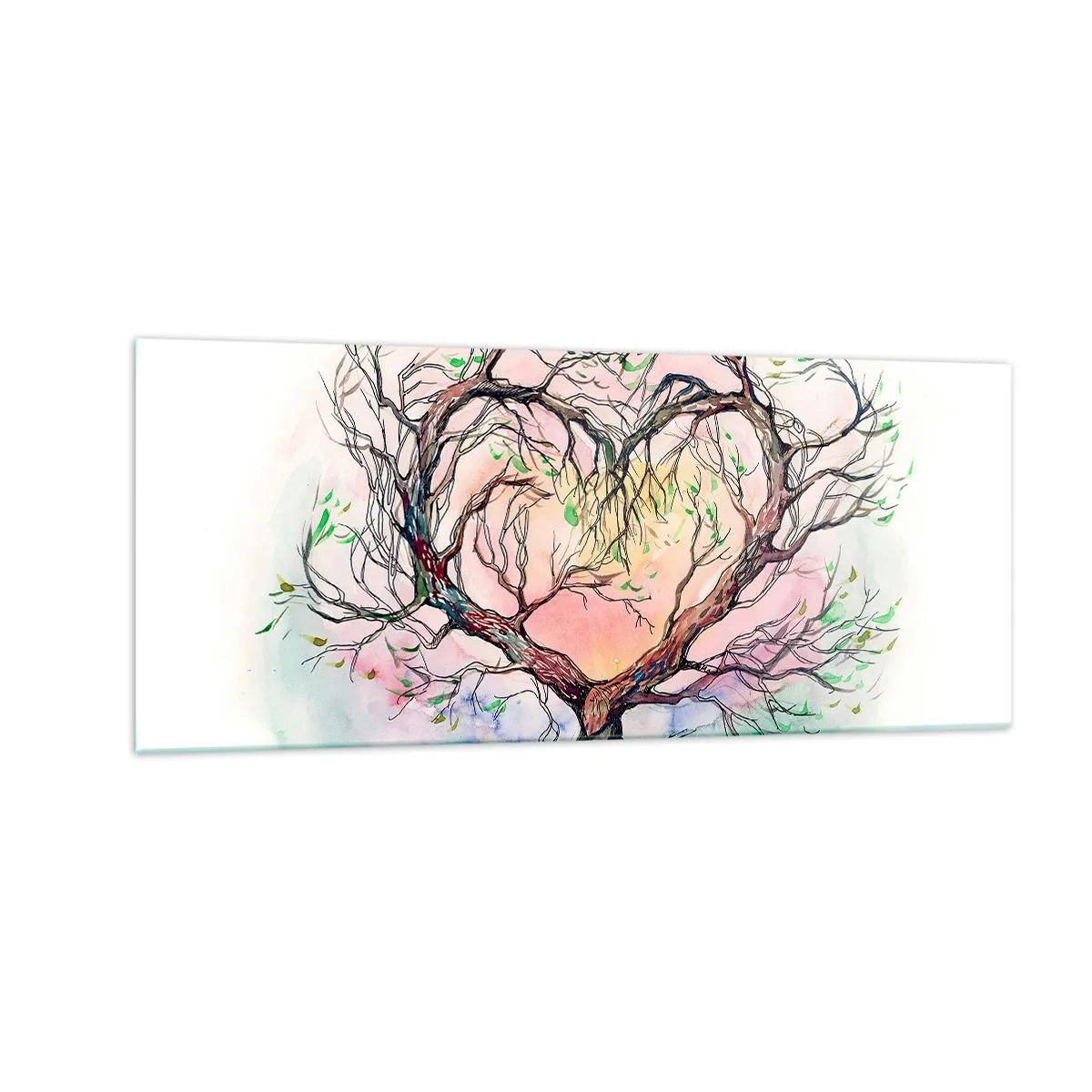 Tablou pe sticlă - Împreună împotriva vijeliei - 100x40 cm