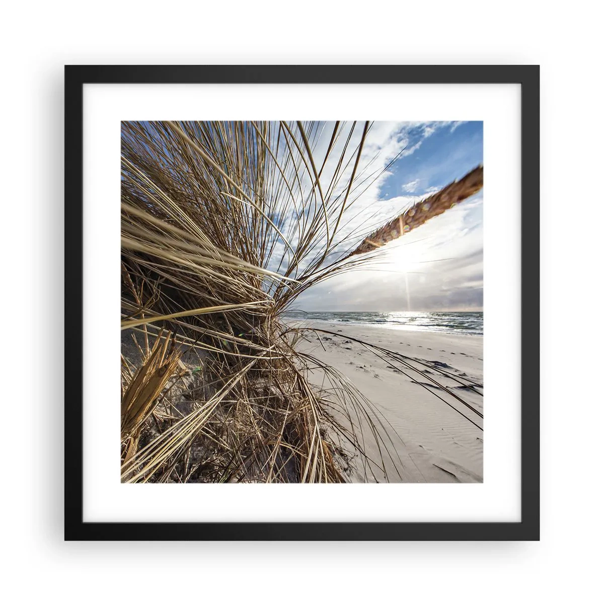 Poster în ramă neagră - O întâlnire a elementelor - 40x40 cm