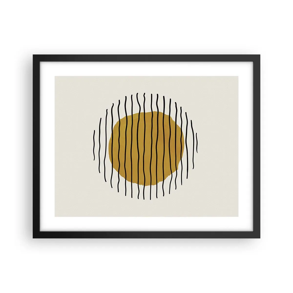 Poster în ramă neagră - Abstracție tremurândă de căldură - 50x40 cm