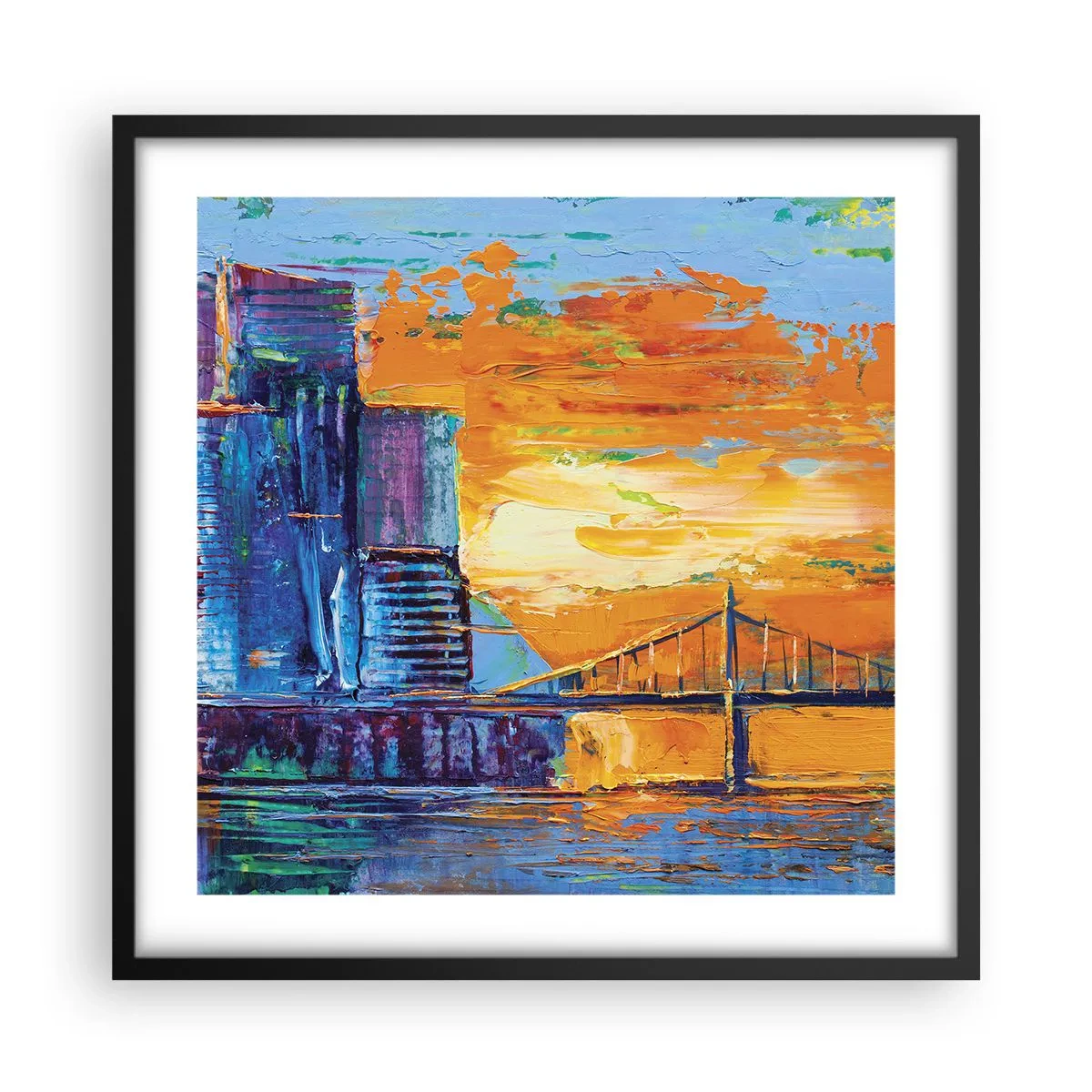 Poster în ramă neagră - Cultură și natură - 50x50 cm
