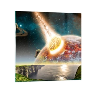 Tablou pe sticlă - Drama spațială - 60x60 cm