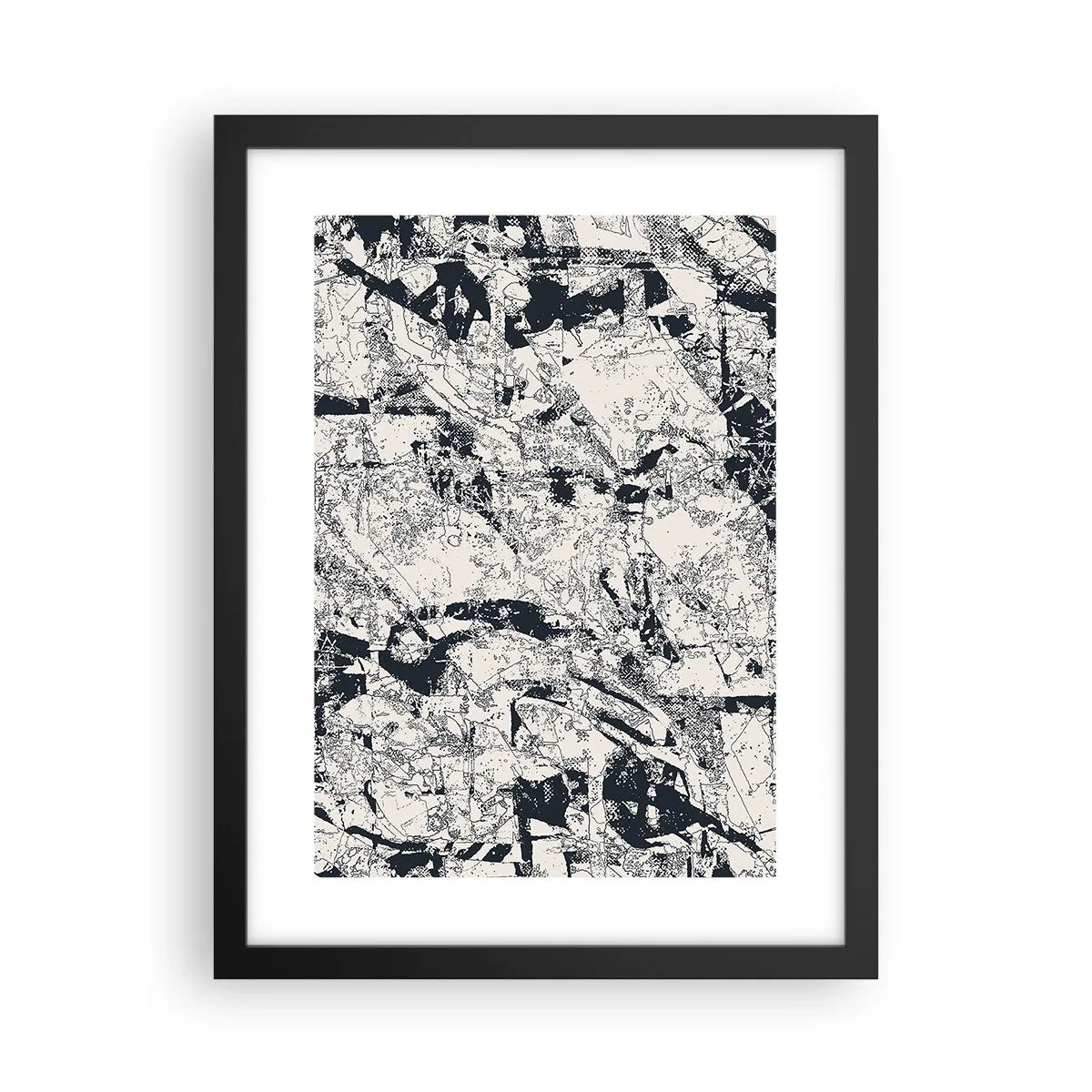 Poster în ramă neagră - Întrepătrunderea contrariilor - 30x40 cm