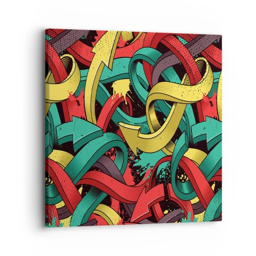 Tablou pe pânză - Pe unde să mergem? - 30x30 cm