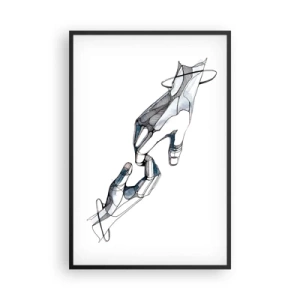 Poster în ramă neagră - Gest frumos - 61x91 cm