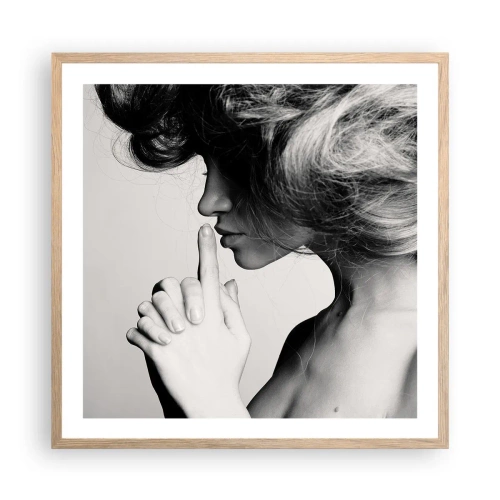 Poster în ramă de stejar deschis - Ascultă-te pe tine însuți - 60x60 cm