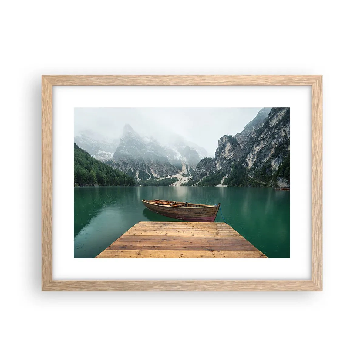 Poster în ramă de stejar deschis - Și frunțile mândre - 40x30 cm