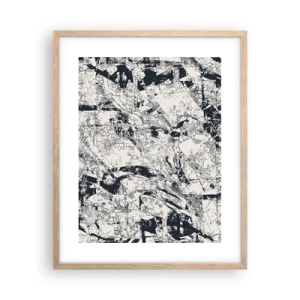 Poster în ramă de stejar deschis - Întrepătrunderea contrariilor - 40x50 cm