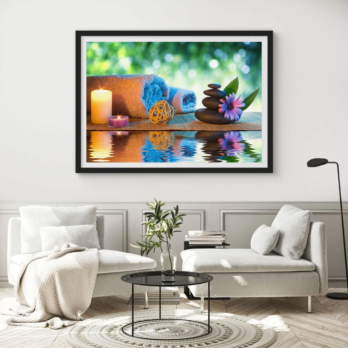 Poster în ramă neagră - Timp pentru corp - 50x40 cm