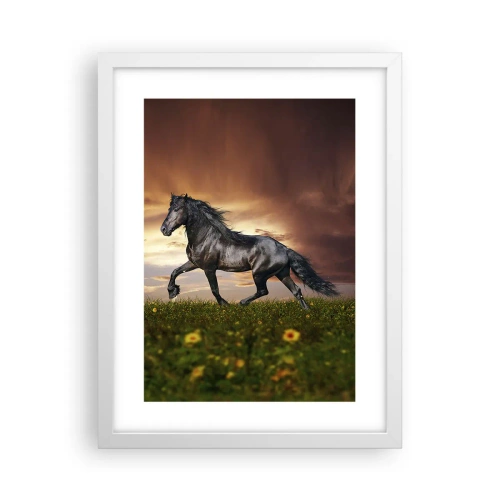 Poster în ramă albă - Prințul negru - 30x40 cm