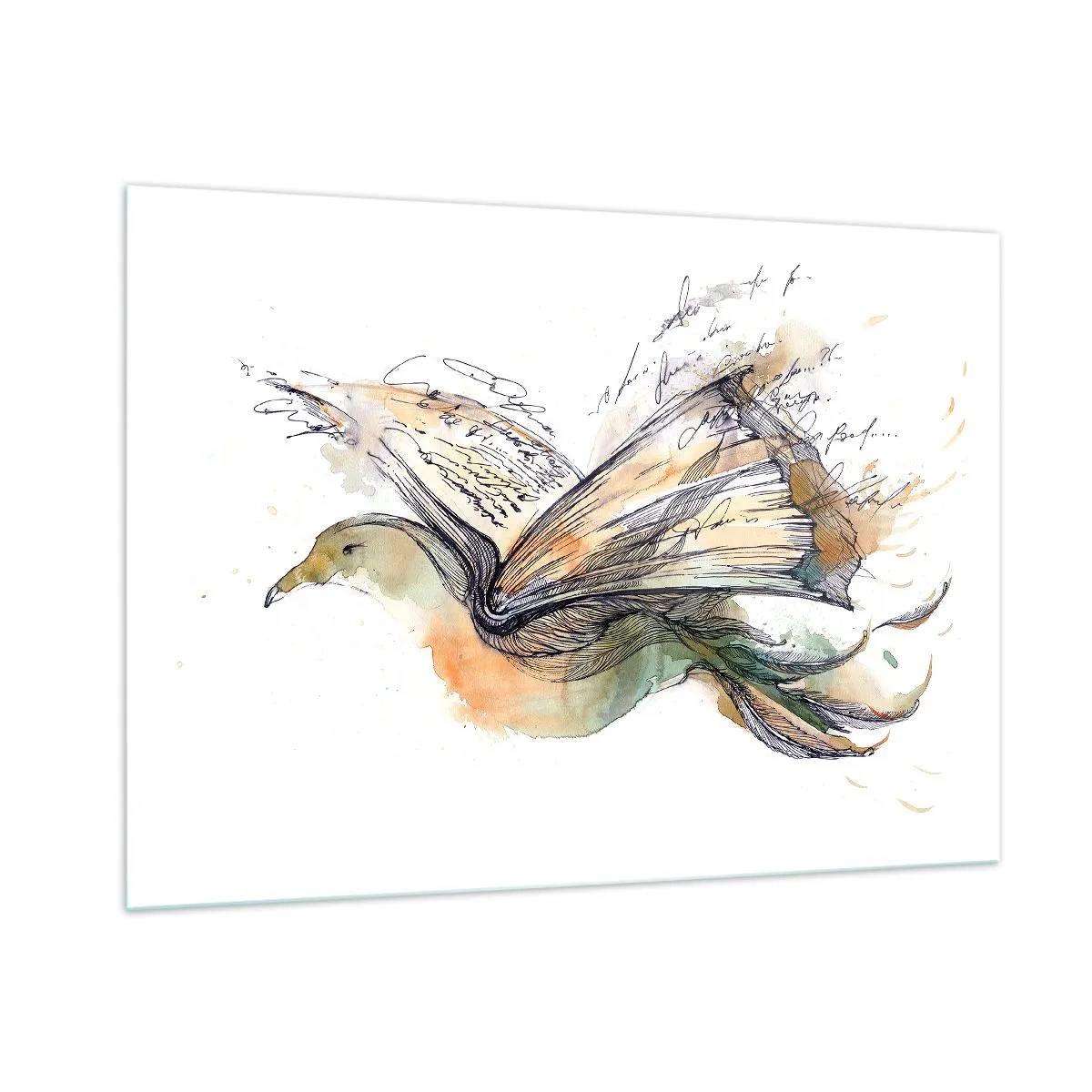 Tablou pe sticlă - Pe aripile poeziei - 100x70 cm