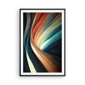 Poster în ramă neagră - Țesute din culori - 61x91 cm
