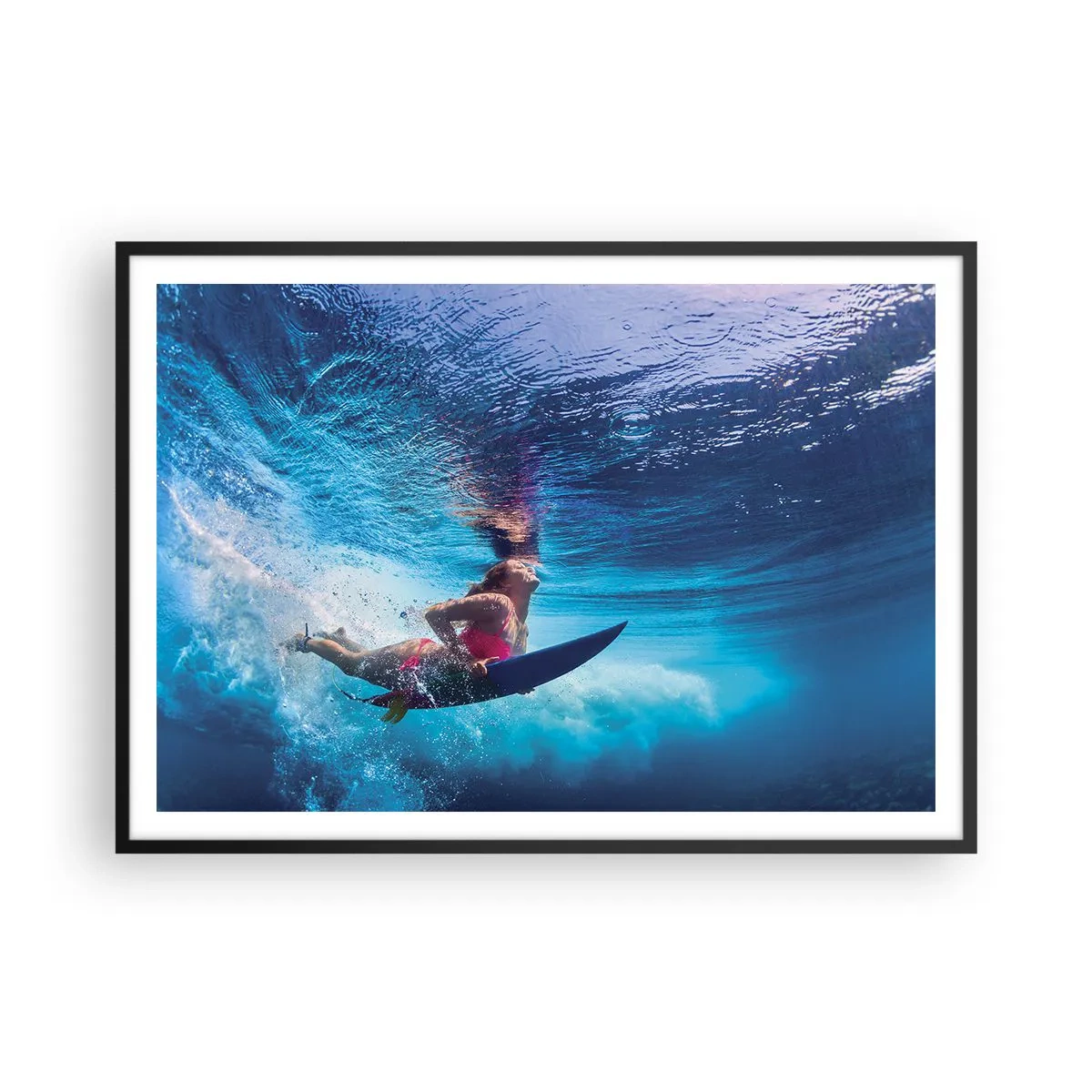 Poster în ramă neagră - Profunzimea bucuriei - 100x70 cm