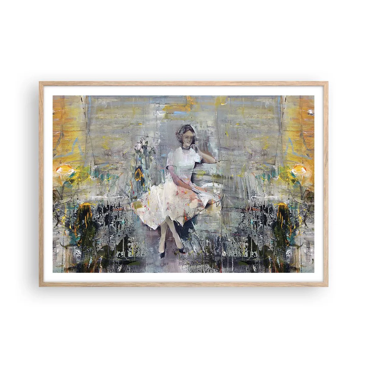 Poster în ramă de stejar deschis - Clasică și modernă - 100x70 cm