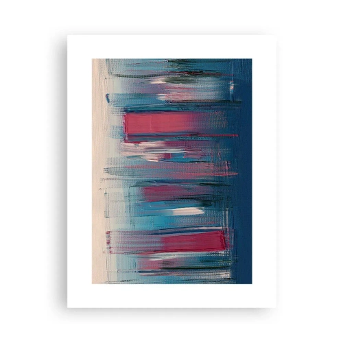 Poster - Compoziție verticală în albastru și roșu - 30x40 cm