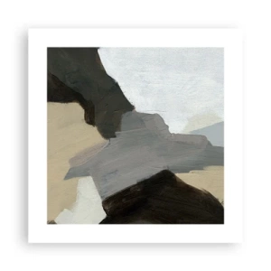 Poster - Abstracție: despărțirile griului - 40x40 cm