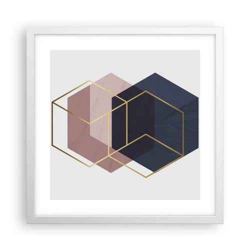 Poster în ramă albă - Puterea simplității - 40x40 cm