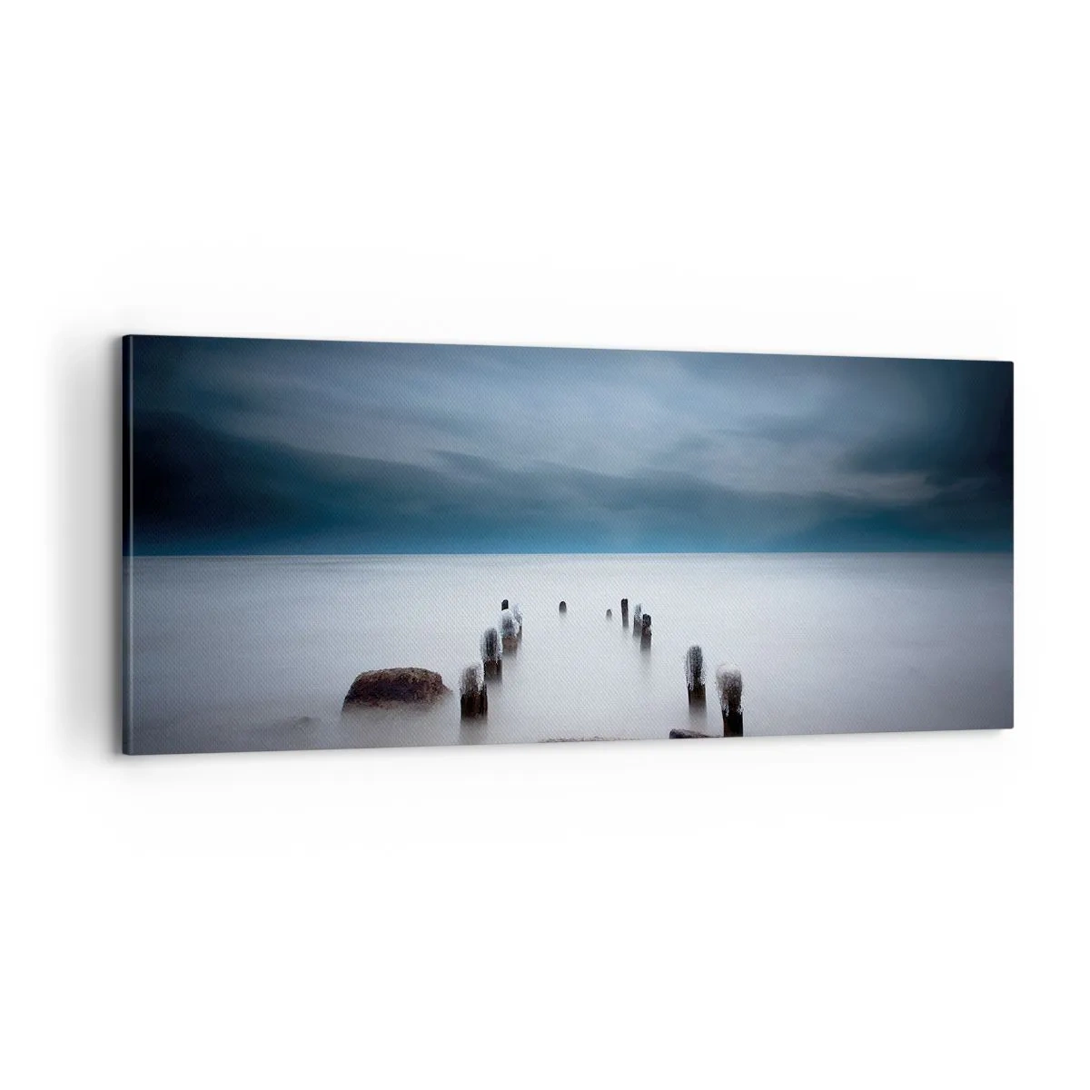Tablou pe pânză - Un lac în ceața calmă - 100x40 cm