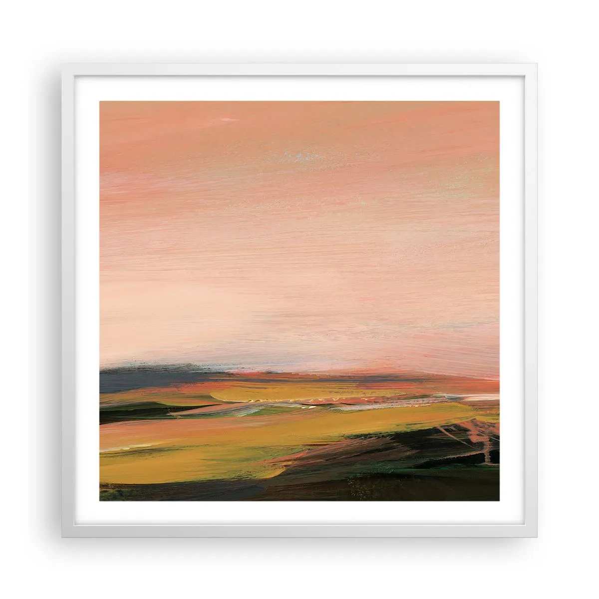 Poster în ramă albă - Tonalitatea de roz - 60x60 cm