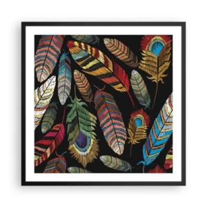 Poster în ramă neagră - Carnavalul păsărilor - 60x60 cm