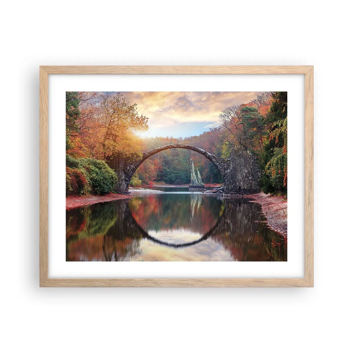 Poster în ramă de stejar deschis - De cealaltă parte a oglinzii - 50x40 cm