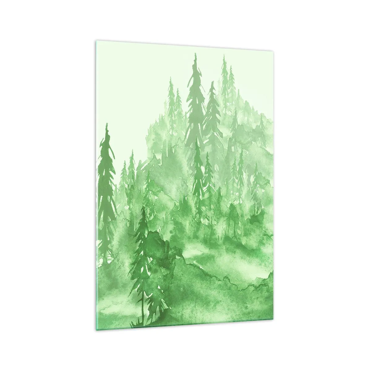 Tablou pe sticlă - Neclar prin ceața verde - 70x100 cm