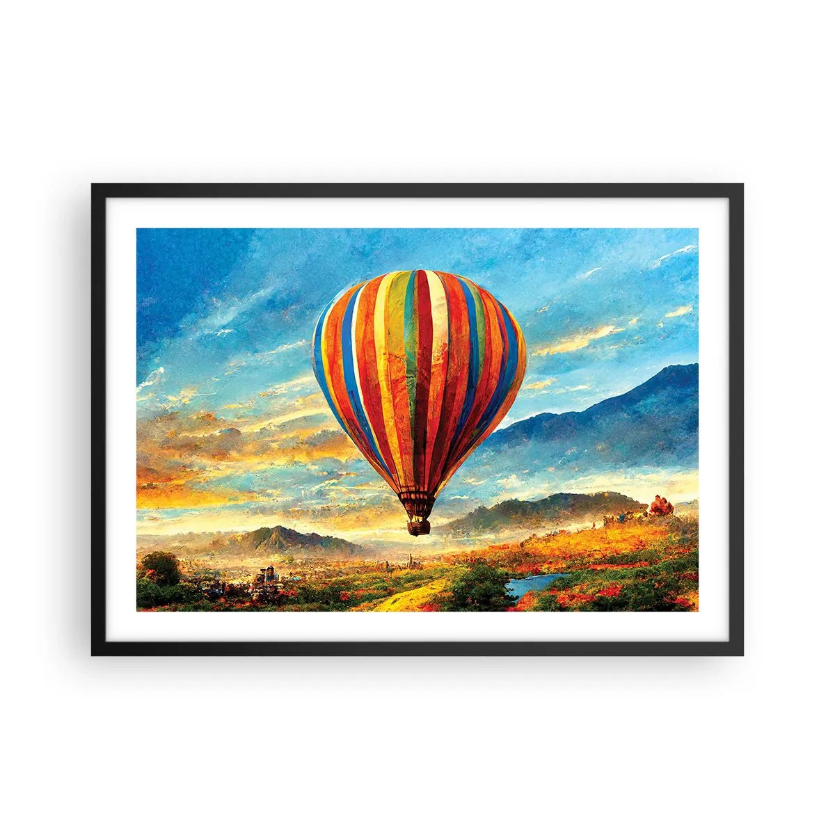 Poster în ramă neagră - În liniște puteți vedea mai multe - 70x50 cm