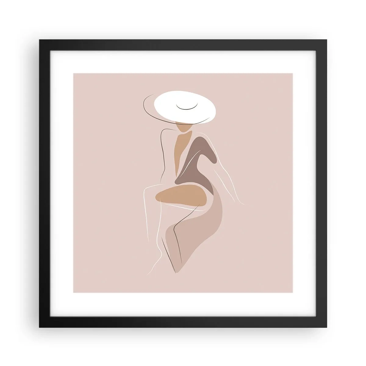 Poster în ramă neagră - O doamnă adevărată - 40x40 cm