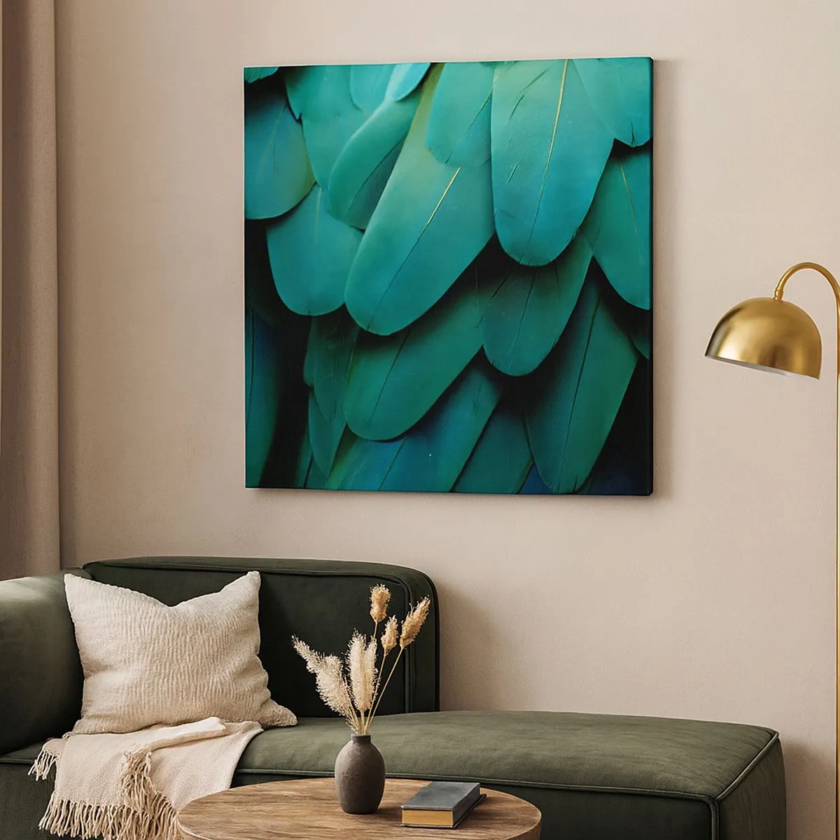 Tablou pe pânză - Precizia naturii papagalicești - 30x30 cm