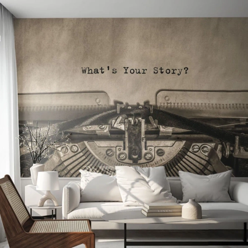 Tapet Premium Sand - Spune-mi - Masina de spumare, Epocă, Retro - 100x70 cm