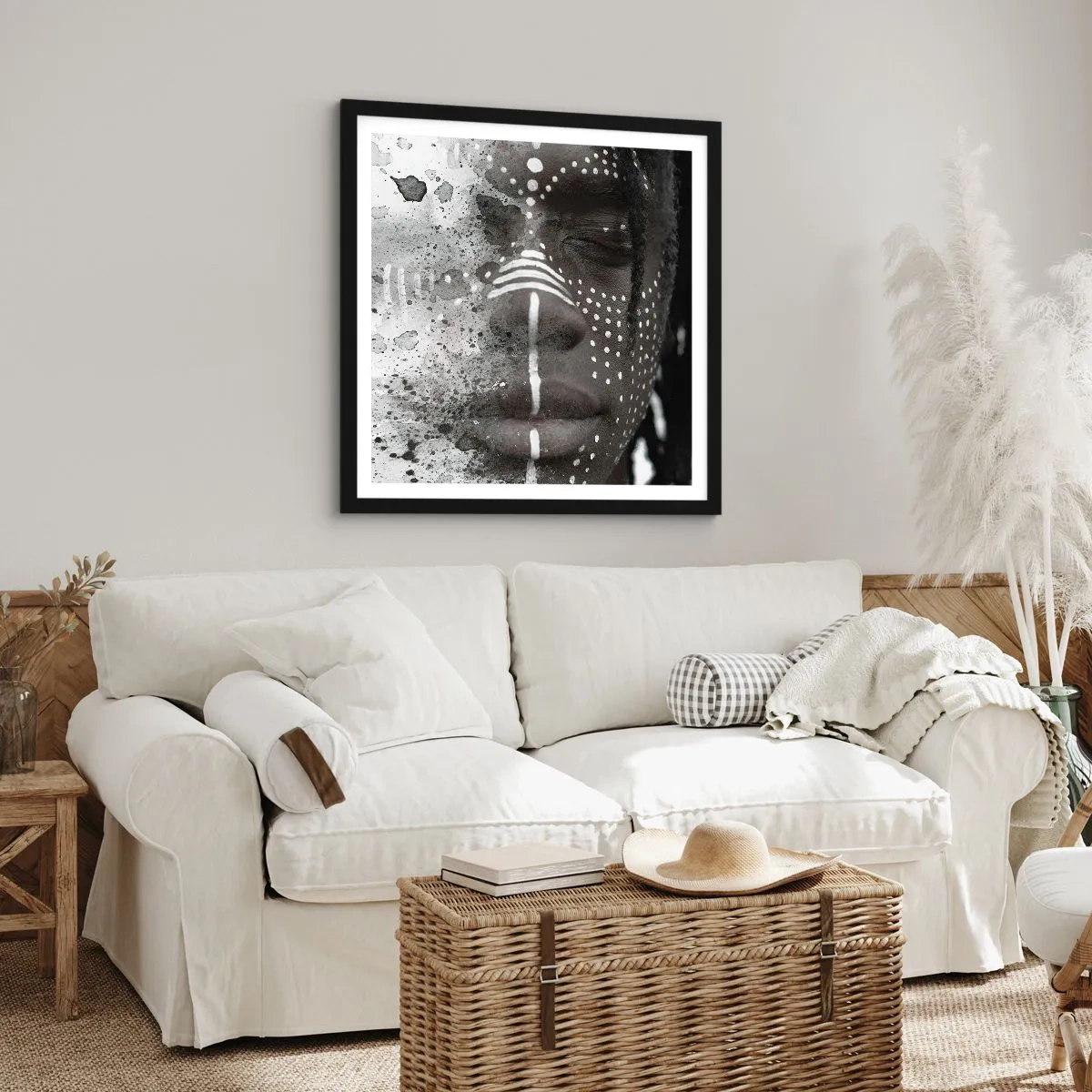 Poster în ramă neagră - Descoperă spiritul original - 50x50 cm