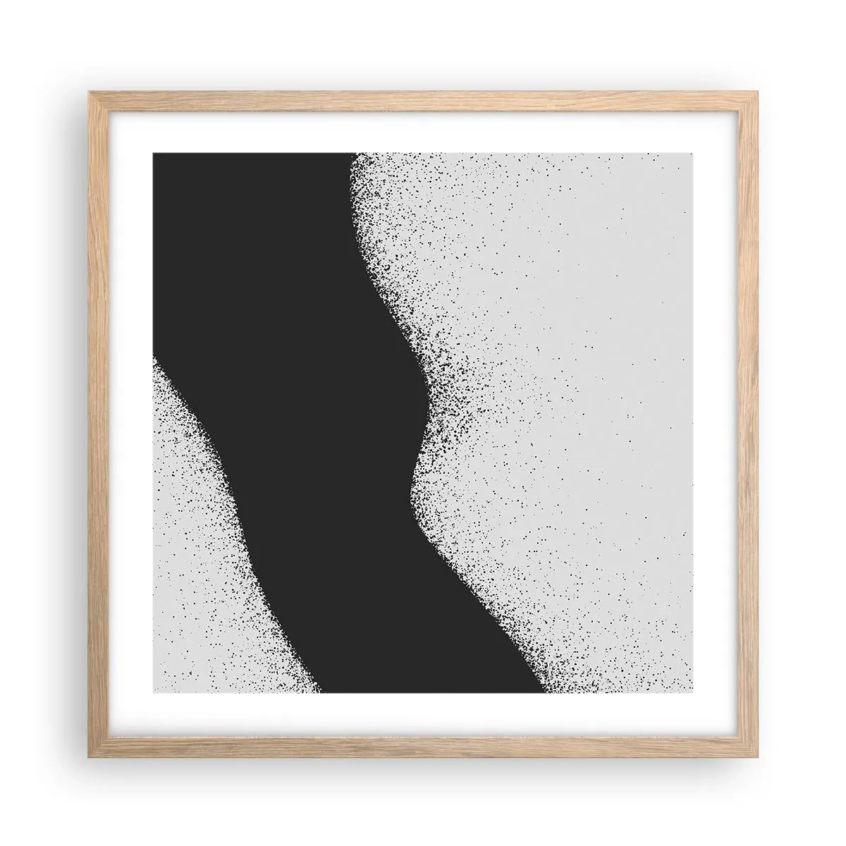 Poster în ramă de stejar deschis - Echilibru lichid - 50x50 cm