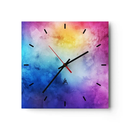 Ceas de perete - Ceas pe sticlă - Aproape în al șaptelea cer - 30x30 cm