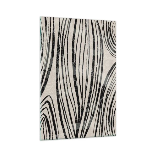 Tablou pe sticlă - Deversare de linii - 80x120 cm