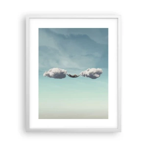 Poster în ramă albă - Fericirea momentului - 40x50 cm