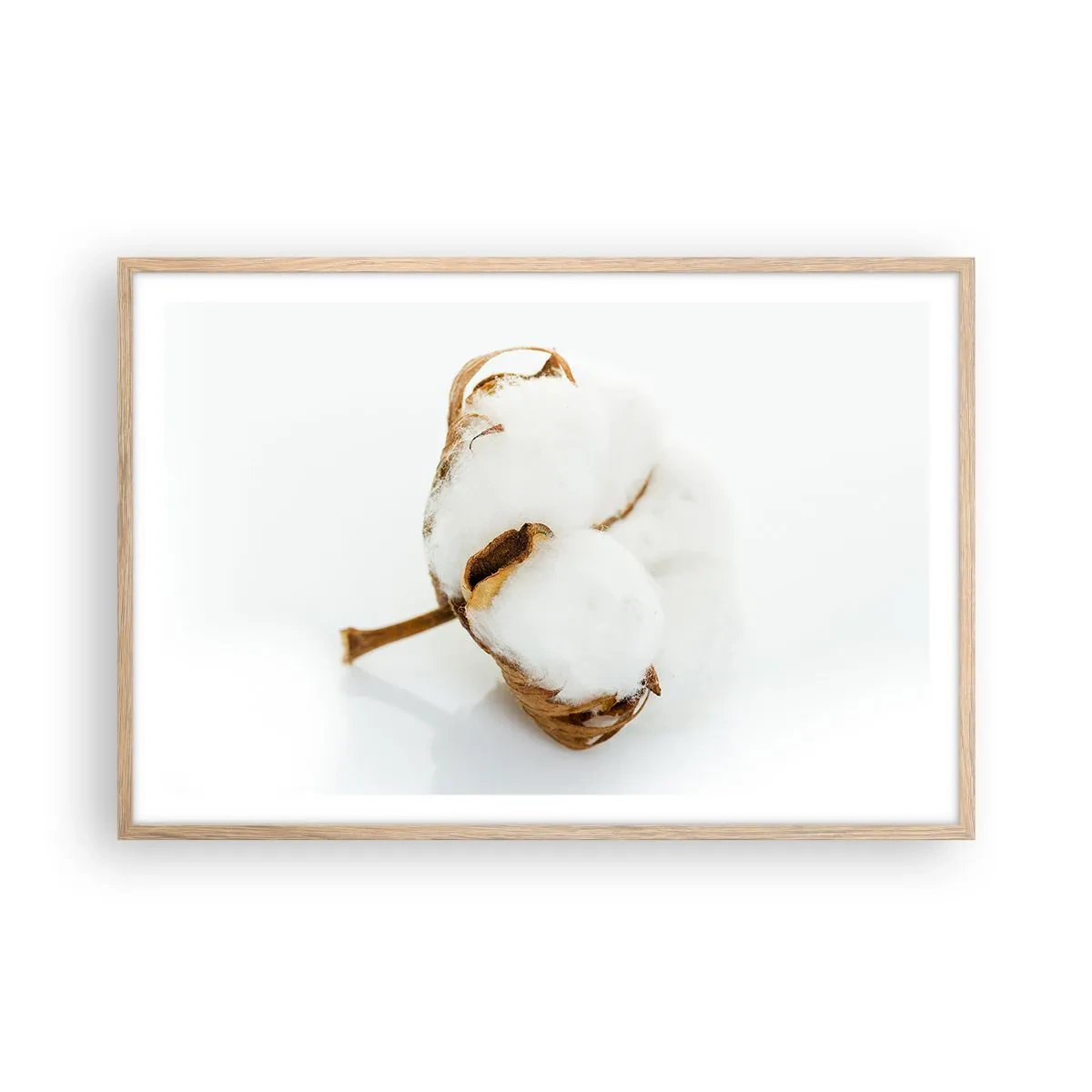 Poster în ramă de stejar deschis - Moale prin natură - 91x61 cm