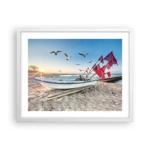 Poster în ramă albă - O odihnă binemeritată - 50x40 cm