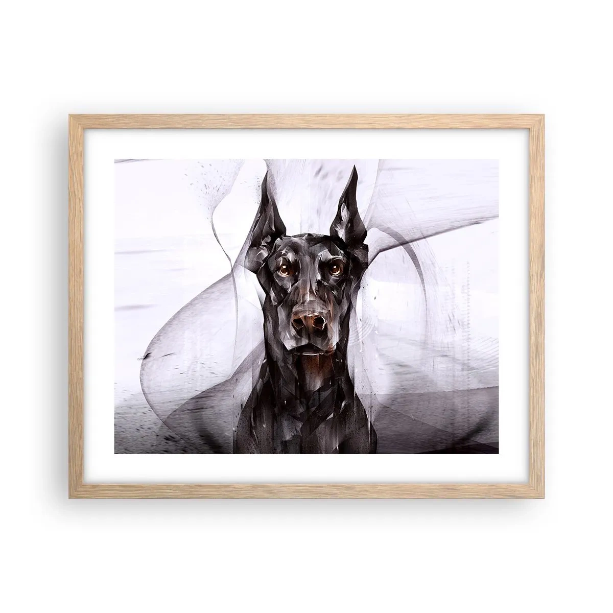 Poster în ramă de stejar deschis - Născut cu noblețe - 50x40 cm