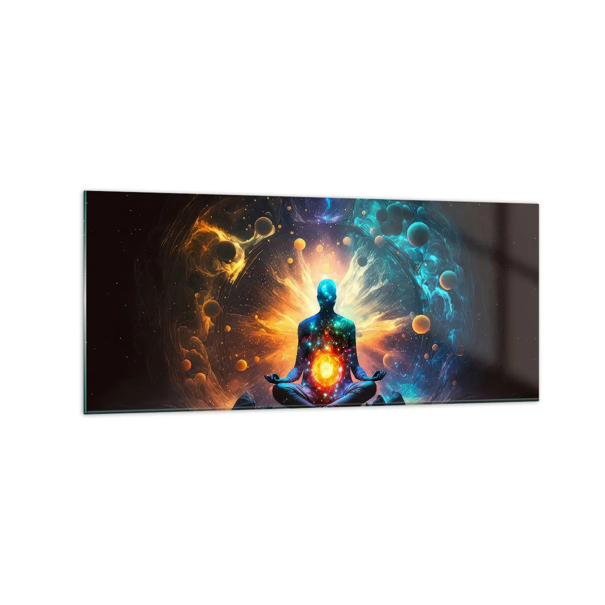 Tablou pe sticlă - Liniște cosmică - 120x50 cm