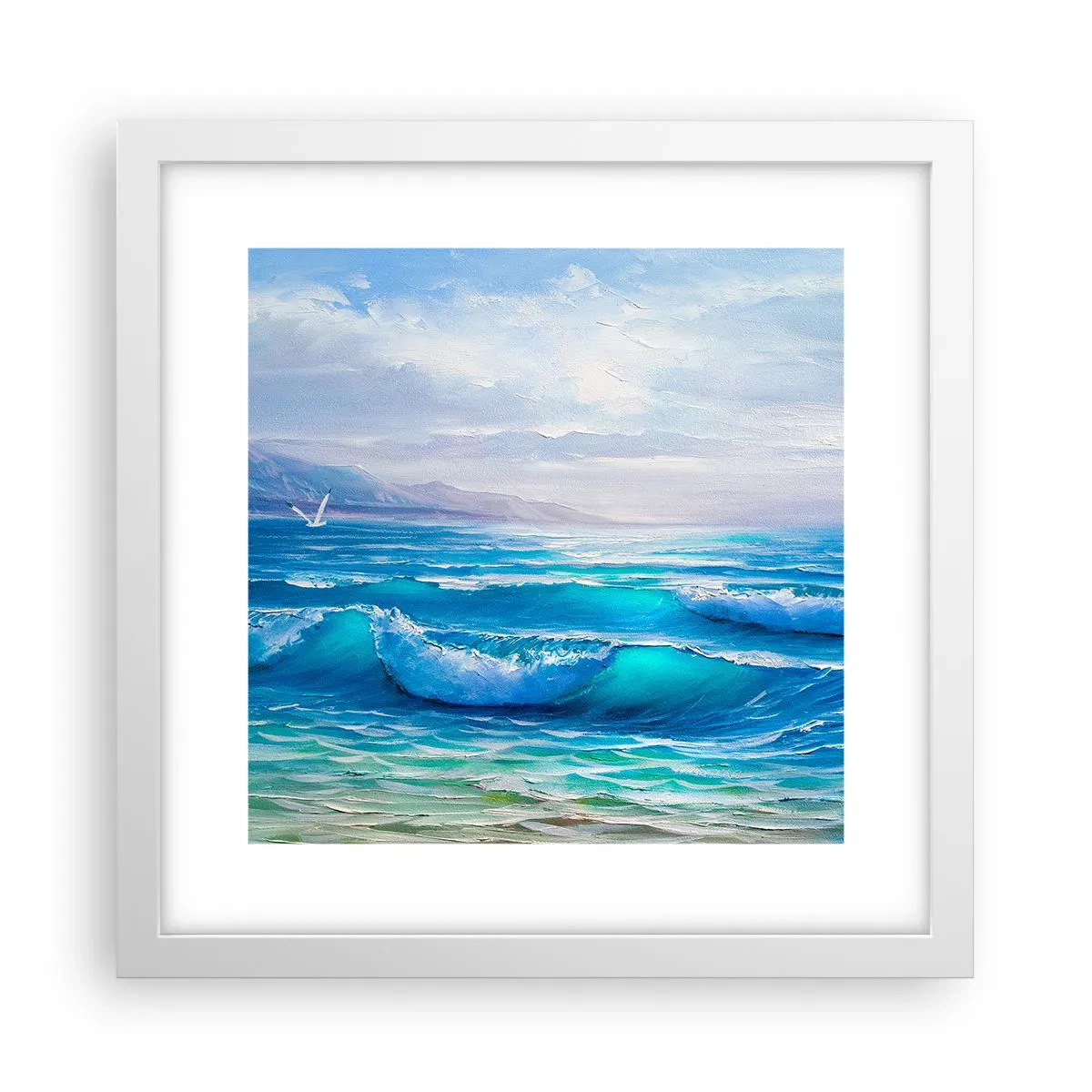 Poster în ramă albă - Oferă alinare - 30x30 cm