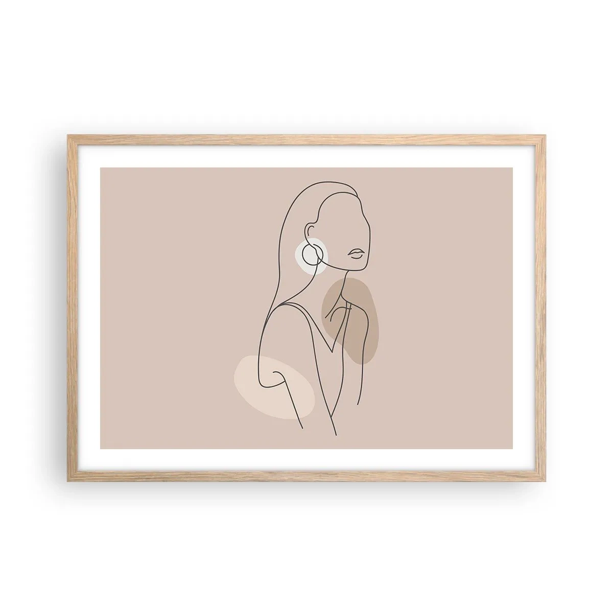 Poster în ramă de stejar deschis - Icoana fecioarei - 70x50 cm