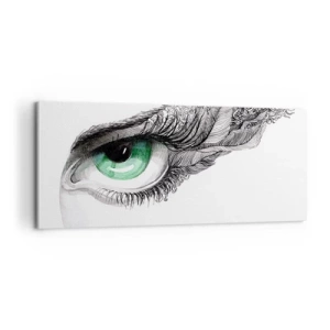 Tablou pe pânză - Frumoasă și gata de atac - 100x40 cm