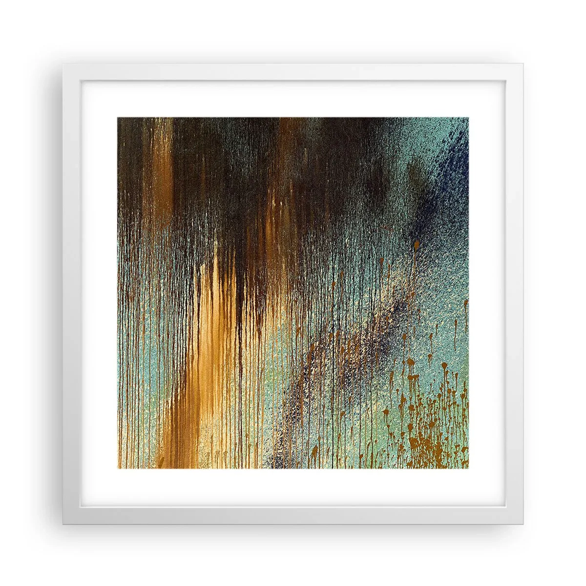 Poster în ramă albă - O compoziție cromatică neaccidentală - 40x40 cm